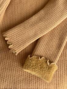 SHEIN Frenchy Áo len lót nhiệt cổ đứng cho nữ - Lạc đà - Xem 6