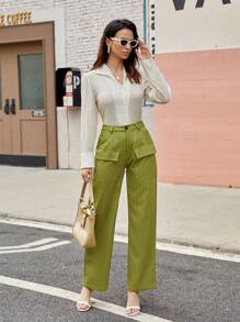 Aveloria Ladies' Solid Color Long Sleeve Shirt