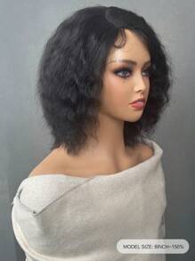 Bên Phần Tóc giả tóc người Ren Ngắn Làm thẳng tóc quăn Bob Tóc giả Glueless Làm bằng máy Chân tóc tự nhiên Với Mái Tóc Em Bé 100% Con người Tóc giả - SNatural - Xem 4