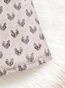 SHEIN 女嬰休閒愛心和豹紋細肩帶連衣裙，街頭風格，春夏款 - 彩色 - 查看 3