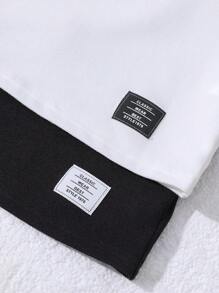 SHEIN Boys' Polo Shirt With Color Block Buttons And Weave Trim Decoration - Multicolor - View 6