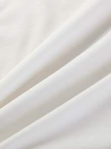 SHEIN Young Girls' Summer Letter & Heart Printed Short Sleeve T-Shirt And Jogger Pants Two Pieces Set - White - View 3