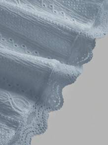 SHEIN MOD Áo ba lỗ nữ có dây đeo bản rộng - Màu xanh nhạt - Xem 4