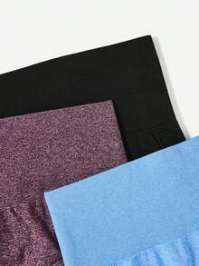 Yoga Trendy 無縫高彈性運動打底褲 - 彩色 - 查看 8