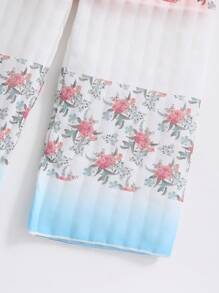 SHEIN 2pcs/Set Young Girl Floral Printed Cami Top And Pants Outfits