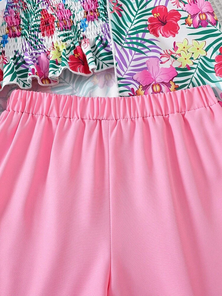 Tween Girls' Resort Style Cami Top, Shorts & Cardigan 3-Piece Set