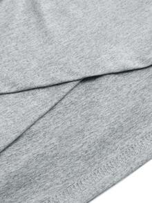 Flirla 大尺碼女用荷葉邊修身半身裙 - 灰色 - 查看 4