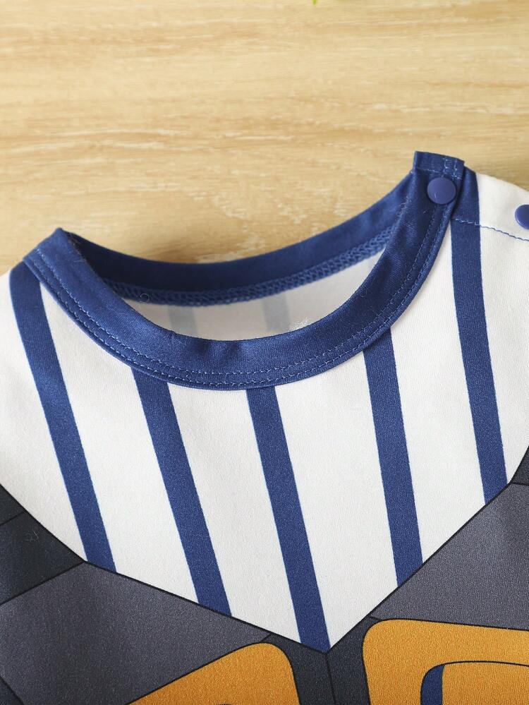 Baby Boy Striped Print Jumspuit