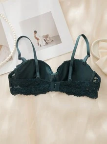 DesireSculpt Women's Bras, 4pcs/Set, Half Cup, Sexy Lace, Multicolor Lingerie - Multicolor - View 2