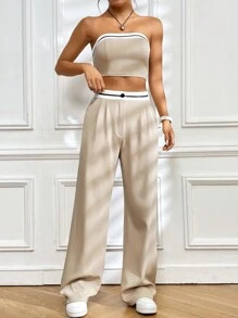 SHEIN EZwear Kleurblok Casual Tweedelig Sets