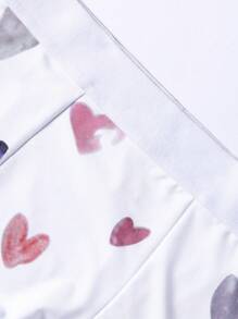 Men'S Heart Print Boxer Shorts - White - View 7
