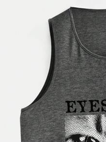 Sil Medeiros Loose Fit Plus Size Tank Top And Tank Top (Regular Style) - Dark Grey - View 5