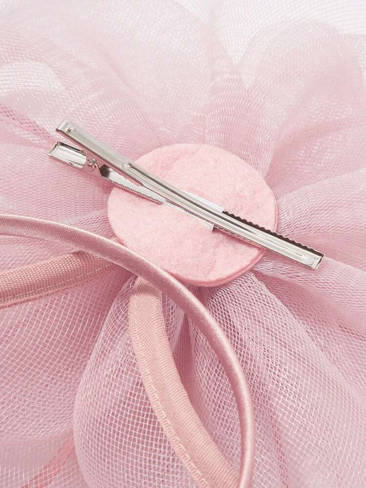 SHEIN Belle 1 Peça Pente De Cabelo Fascinator Rosa De Renda De Luxo E Design Floral 3d Para Mulheres, Perfeito Para Casamentos - Rosa - Ver 9