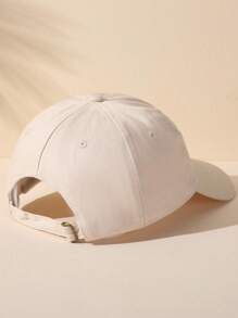 Skyy Designs Co Artist Girlcore Fashionable Casual Butterfly & Letter Print Pattern Kawaii Baseball Cap Cute, For Holiday, Valentine's Day - Beige - View 3