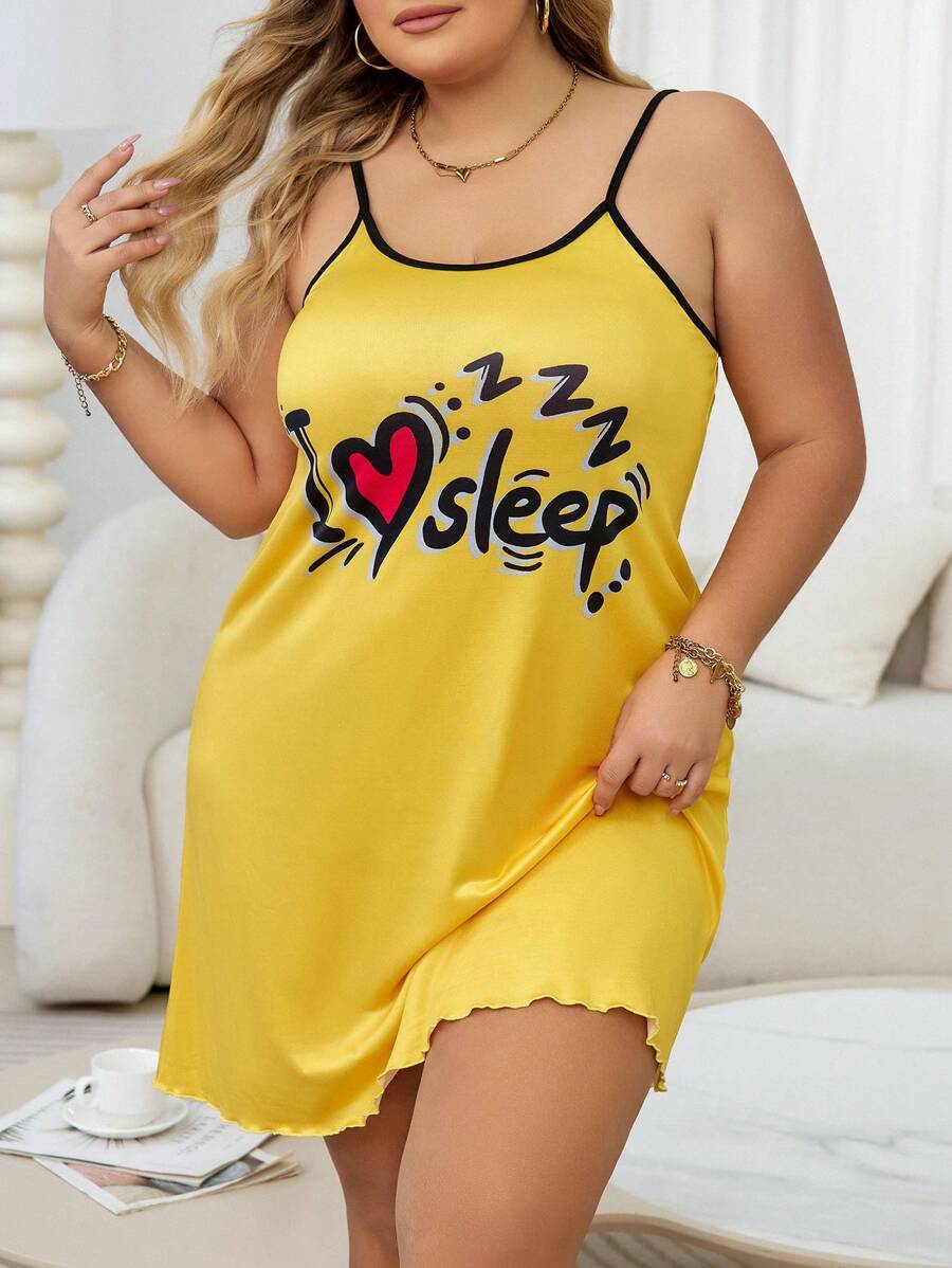 Rochie cu pijama camisole cu tuns în contrast pentru damă