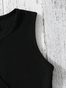 Sparklyn Tween Girl Cut Out Tank Top & Splash Ink Print Pants - Multicolor - View 3