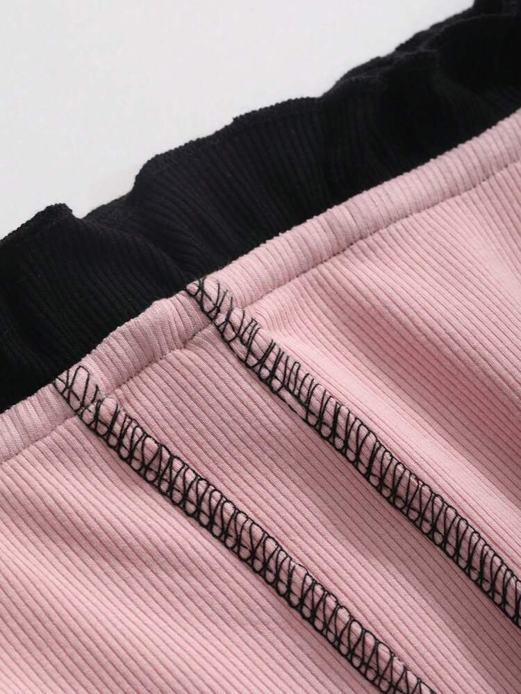 Women'S Contrast Color Top With Thread Stitching Design,Off Shoulder Top Long Sleeve Women Tops,Fall Women Clothes