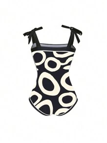 Swim Oasis 大碼印花一件式泳衣,配有包裹外套2件套/套裝,適用於嘉年華 - 彩色 - 查看 6