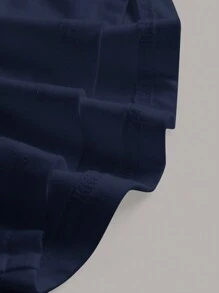 SHEIN EZwear 針織女士立領荷葉邊背心，適用於夏季 - 藏蓝色 - 查看 4