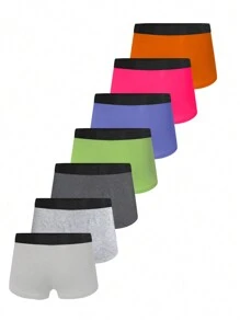 7入組多種顏色男士字母印花內褲 - 彩色 - 查看 2