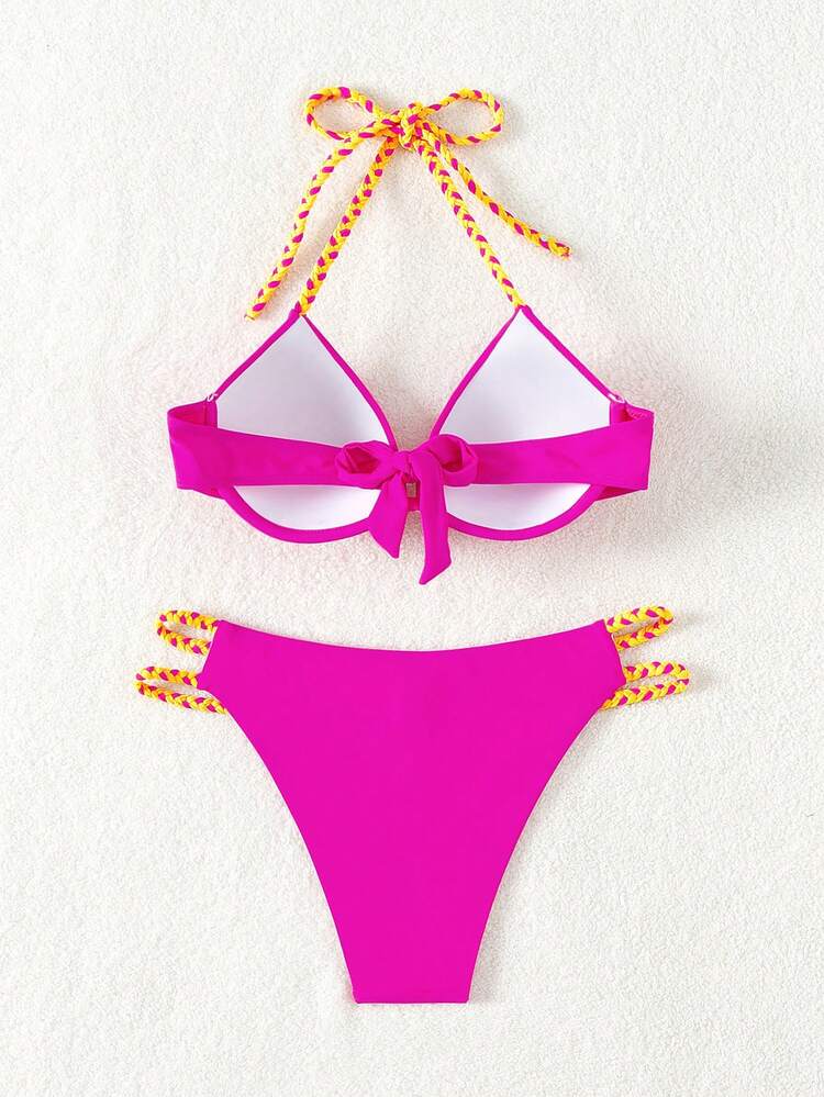 Women's Push Up Swimwear Set With Steel Rings Music Festival Summer