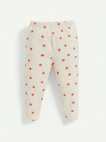 Baby Mädchen kuschelige Pyjama-Set, Cartoon bedruckter farbversetzter Rundhalsausschnitt Pullover-Top mit Fußhose, 4 teile/Set