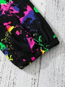 Sparklyn Tween Girl Cut Out Tank Top & Splash Ink Print Pants - Multicolor - View 5