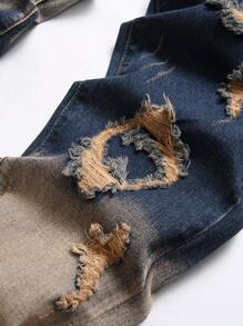 Zweifarbig verwaschene Slim-Fit Jeans für Jungs im Teenageralter