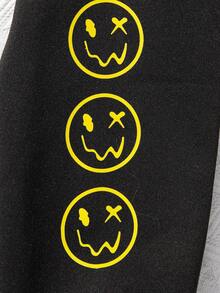 Áo nỉ lót nhiệt cho bé gái tuổi teen có biểu cảm và in chữ - màu đen - Xem 5