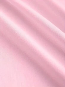 SHEIN Áo thun tay ngắn in hình chân dung cỡ lớn cho nữ Áo thun họa tiết cho nữ - Hồng - Xem 4