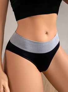 5pcs/Set Women's Colorblock Bikini Briefs - Multicolor - View 4