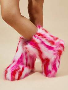 新款時尚保暖女用休閒靴,有襯裡防滑鞋底 - 彩色 - 查看 6