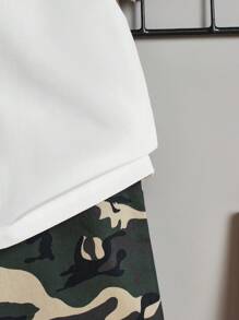 SHEIN Conjunto De Ropa Casual De Camuflaje De Niño Pequeño Con Estilo De Caballero - Multicolor - Ver 4