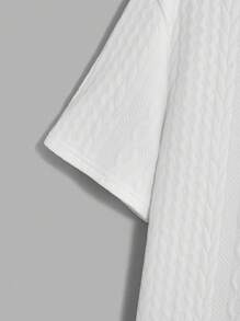 Claim Dot Men'S Textured Polo Shirt And Shorts Set - White - View 4