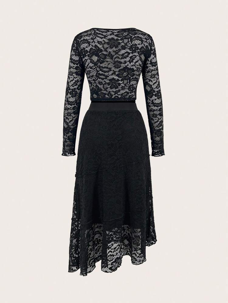 Women's Lace Patchwork Elegant Casual Suit