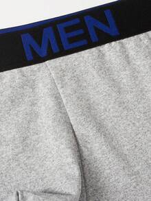 男士字母印花內褲短褲(4入組) - 彩色 - 查看 6