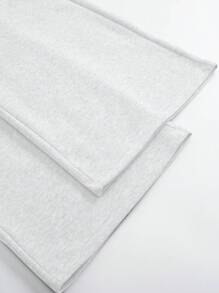 Của phụ nữ Eo đàn hồi In Sao Quần thể thao - Màu Xám nhạt - Xem 4