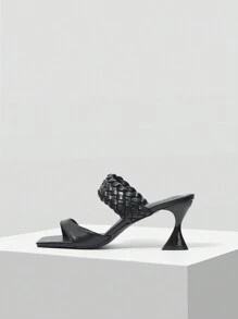 MOTF PREMIUM Sandali Tacco Alto Quotidiani Con Tacco A Stiletto E Punta Quadrata, Versatili Per Donne - nero - Visualizzare 1