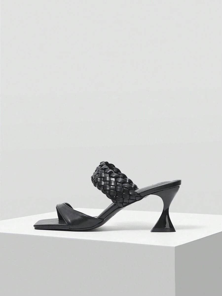 MOTF PREMIUM Sandali Tacco Alto Quotidiani Con Tacco A Stiletto E Punta Quadrata, Versatili Per Donne - nero - Visualizzare 1