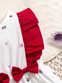 In hoa Hoa sen Cạnh Romper Đối với Đứa bé gái - Nhiều màu - Xem 5