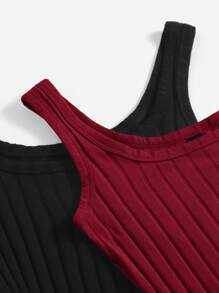 SHEIN EZwear Damska dzianinowa sukienka typu tank top