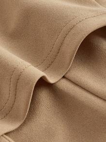 SHEIN MOD Ladies' Khaki Sleeveless Button Front Bustier Summer Top