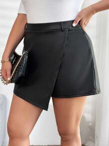 SHEIN Clasi 女款大尺碼淨色裙褲