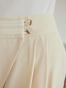 MOTF PREMIUM 編織女士重疊腰實色西裝褲