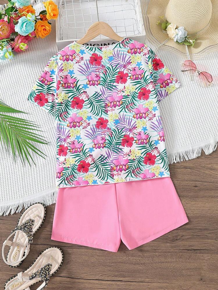 Tween Girls' Resort Style Cami Top, Shorts & Cardigan 3-Piece Set