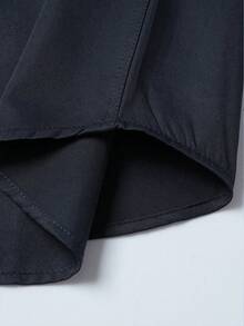 Camisa De Manga Corta Con Estampado De Patchwork Para Hombre - Azul Marino - Ver 5