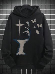 Fashion Leader Men's Hooded Sweatshirt | Create Your Own Unique Style - Black - View 3