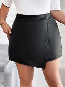 SHEIN Clasi 女款大尺碼淨色裙褲