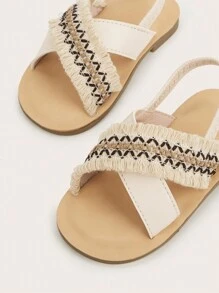 1pair Cute Princess Flat Sandals For Kids