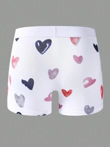 Men'S Heart Print Boxer Shorts - White - View 6